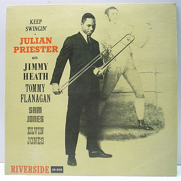 レコードメイン画像：US 完全オリジナル MONO 1st青スモール 深溝 JULIAN PRIESTER Keep Swingin' (Riverside RLP 12-316) 初リーダー作 Tommy Flanagan ほか