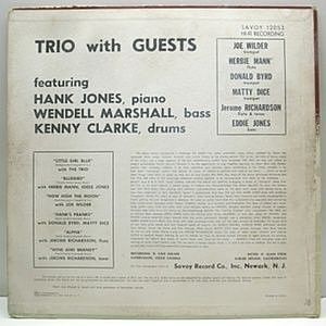HANK JONES / The Trio (LP) / Savoy | WAXPEND RECORDS