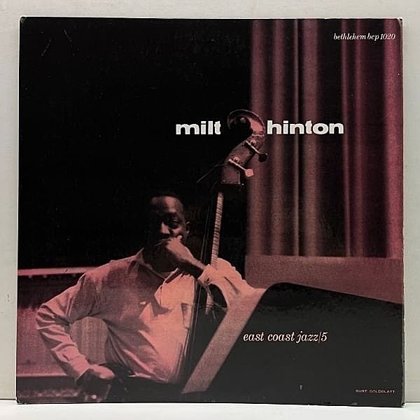 レコードメイン画像：レアな美品!! FLAT 1stリーフ 深溝 USオリジナル MILT HINTON East Coast Jazz 5 (Bethlehem BCP 1020) ミルト・ヒントン 唯一のリーダー作