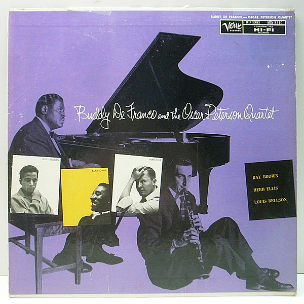 レコードメイン画像：MONO 1stトランペッター 深溝 USオリジナル BUDDY DeFRANCO And The OSCAR PETERSON QUARTET ('58 Verve MG V-8210)