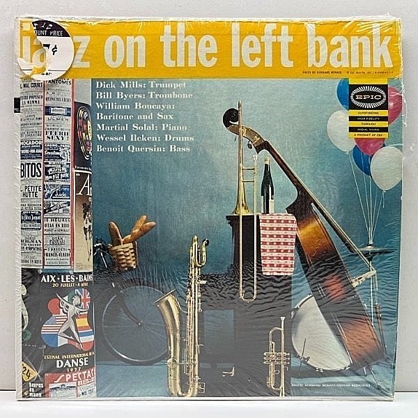 レコードメイン画像：【Billy ByersとMartial Solalの共演】良好!! MONO 深溝 オリジナル DICK MILLS Jazz On The Left Bank (Epic LN 3387) 通好みのマイナー盤