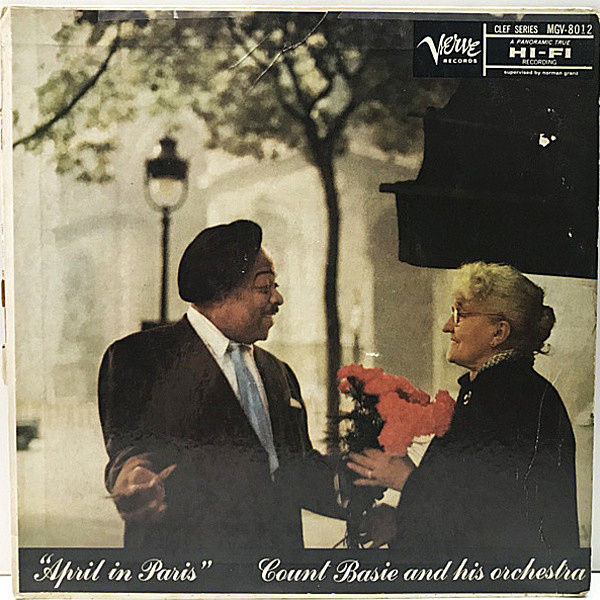 レコードメイン画像：良好盤!! MONO US 初期トランペッター 深溝 COUNT BASIE April In Paris ('57 Verve MG V-8012) ベイシー楽団の絶頂期を捉えたN.Y.録音