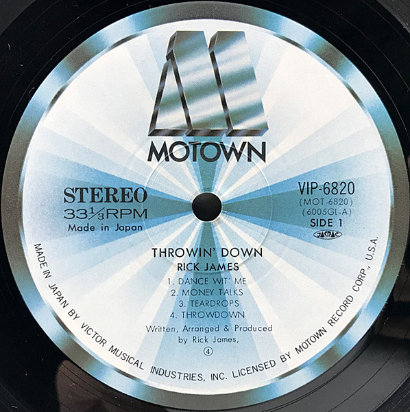 RICK JAMES / Throwin' Down (LP) / Motown | WAXPEND RECORDS