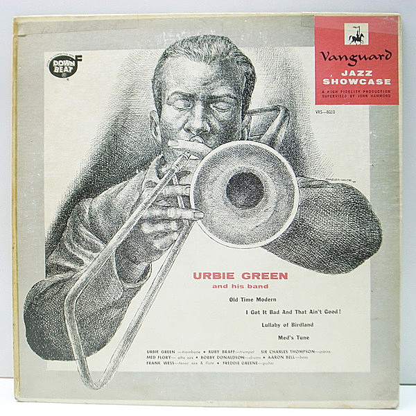 レコードメイン画像：良盤!! 10'' Flat, MONO 深溝 USオリジナル URBIE GREEN And His Band ('54 Vanguard) Ruby Braff, Frank Wess, Sir Charles Thompson ほか