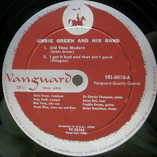 URBIE GREEN / Urbie Green And His Band (10) / Vanguard