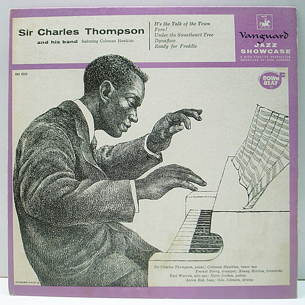 レコードメイン画像：良品!! 10'' Flat, MONO 深溝 USオリジナル SIR CHARLES THOMPSON And His Band Featuring COLEMAN HAWKINS ('54 Vanguard VRS 8009) レア