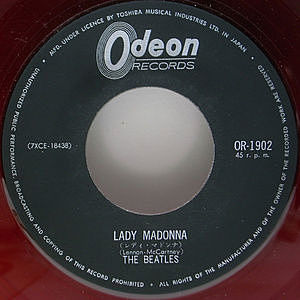 レコード画像：BEATLES / Lady Madonna / The Inner Light