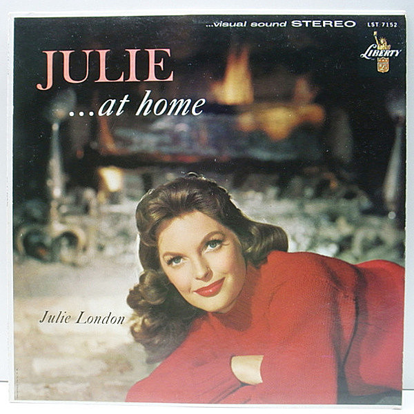レコードメイン画像：レアな美品!! 1st虹ツヤ USオリジナル JULIE LONDON Julie... At Home ('60 Liberty) Jimmy Rowles, Al Viola ジュリー・ロンドン 名盤 LP