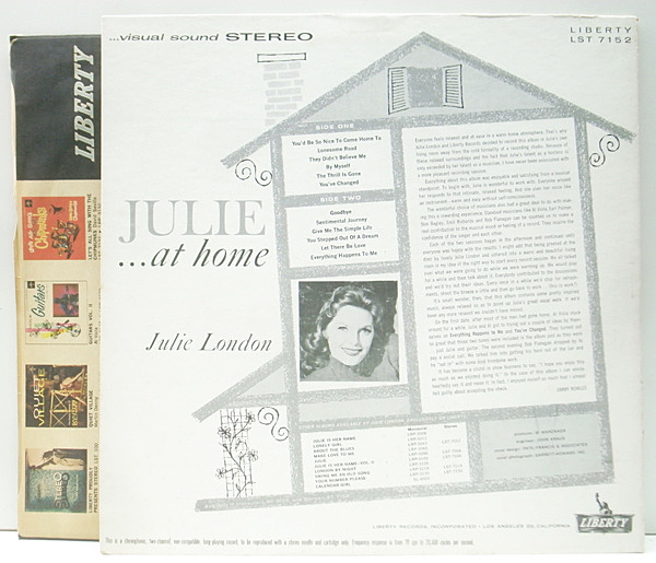 JULIE LONDON / Julie At Home (LP) / Liberty | WAXPEND RECORDS