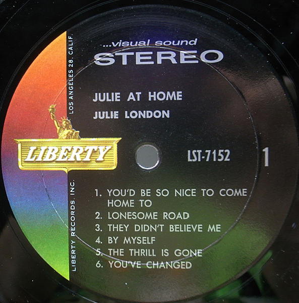 Julie London USオリジナル　プロモ　レコード Julie London USオリジナル プロモ レコード 稀少プロモUS最初回
