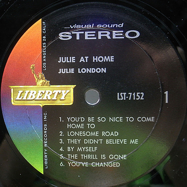 JULIE LONDON / Julie At Home (LP) / Liberty | WAXPEND RECORDS