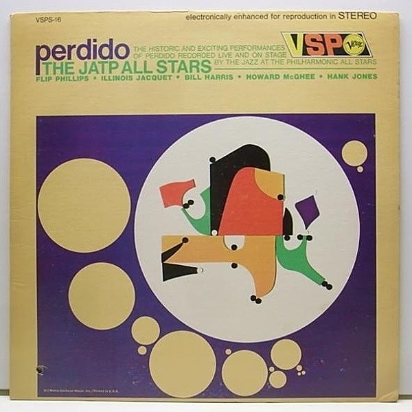 レコードメイン画像：【'47年Carnegie HallでのLive】MONO 美盤!! JATPオールスターによる好セッション JATP All STARS Perdido | Jazz At The Philharmonic