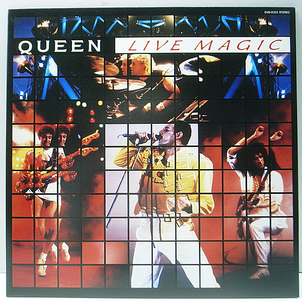 レコードメイン画像：美品!! 国内 初版 クイーン／ライヴ・マジック QUEEN Live Magic ('86 EMI EMS-91203) 見開きジャケット 解説・歌詞シート付き レア LP