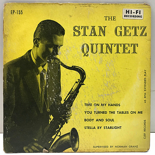 レコードメイン画像：レア 4曲入り 7インチ 原盤 USオリジナル STAN GETZ QUINTET The Artistry Of Stan Getz Plays (Clef EP 155) DUKE JORDAN, JIMMY RANEY