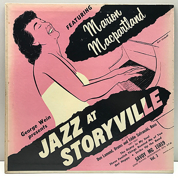 レコードメイン画像：レアな良好品!! 10'' 原盤 Flat 米オリジナル MARIAN MCPARTLAND Jazz At Storyville ('52 Savoy MG 15019) Don Lamond, Eddie Safranski