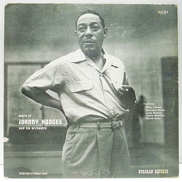 レコードメイン画像：【若かりしコルトレーン参加】1st Norgran 黄ラベル 深溝 USオリジナル JOHNNY HODGES More Of ～ (Norgran MG N-1009) John Coltrane