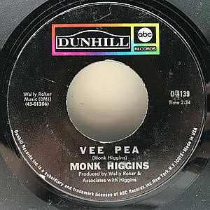 レコード画像：MONK HIGGINS / Vee Pea / MacArthur Park