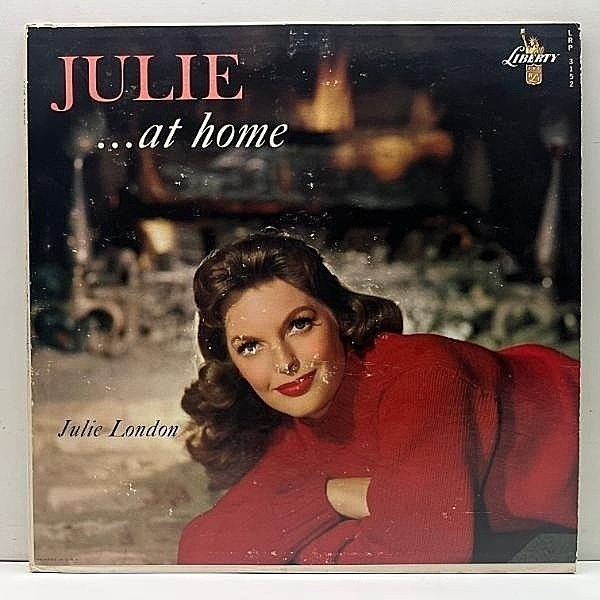 レコードメイン画像：良好盤!! MONO 虹ツヤ 深溝 USオリジナル JULIE LONDON Julie... At Home ('60 Liberty) ジュリー・ロンドン人気盤 Jimmy Rowles, Al Viola