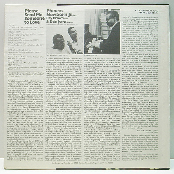 PHINEAS NEWBORN JR. / Please Send Me Someone To Love (LP