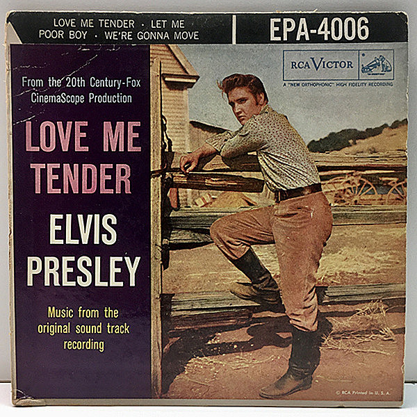 レコードメイン画像：MONO 7インチ US 米盤 ELVIS PRESLEY Love Me Tender (RCA) エルヴィス・プレスリー／ラヴ・ミー・テンダー 45RPM. シングル EP