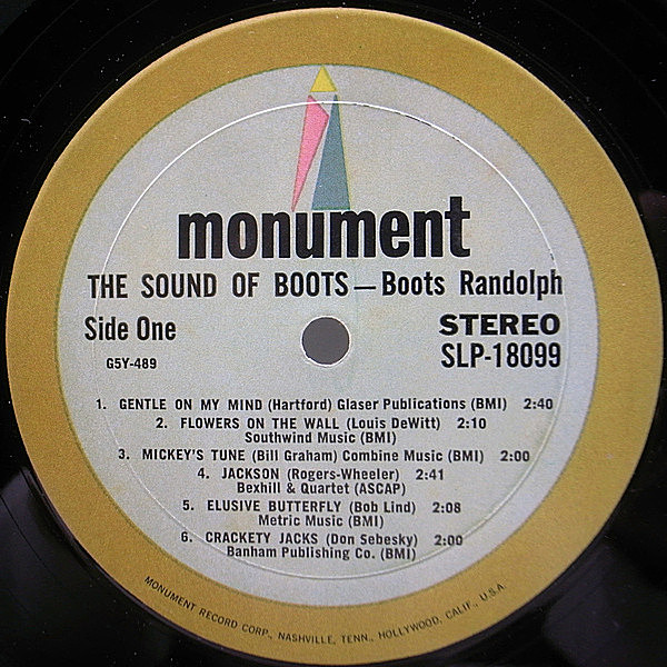 BOOTS RANDOLPH / The Sound Of Boots (LP) / Monument