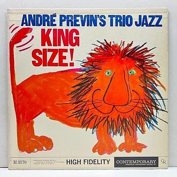 レコードメイン画像：Rare!! 美品 US 完全オリジナル MONO 深溝 ANDRE PREVIN King Size! (Contemporary M3570) ピアノトリオ傑作盤 w/ RED MICHELL, FRANK CAPP