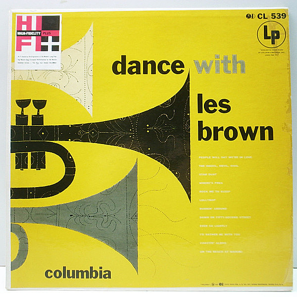 レコードメイン画像：通好みの珍盤【Lucy Ann Polk／Doris Day参加】MONO 6eye 深溝 LES BROWN Dance With (Columbia CL 539) レス・ブラウン US初期プレス Lp