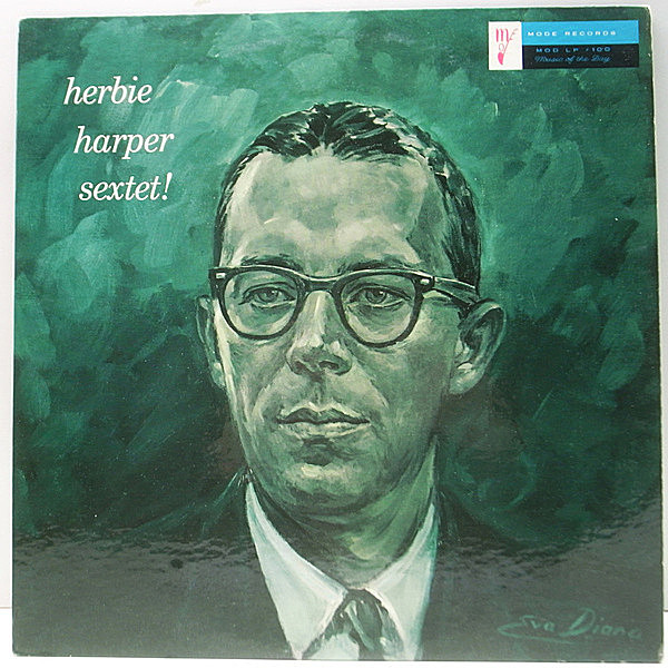 レコードメイン画像：美品 MONO 初版グレー 深溝 USオリジナル HERBIE HARPER Sextet ('57 Mode 100) PAT#刻印あり Marty Paich, Howard Roberts ほか