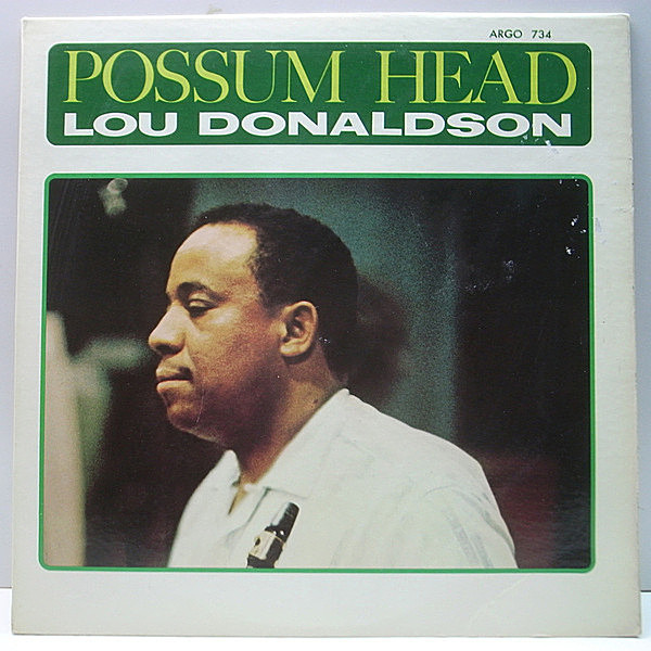 レコードメイン画像：良好品!! MONO 初版グレー 深溝 LOU DONALDSON Possum Head ('64 Argo 734) Bill Hardman, John Patton, Ben Dixon ほか