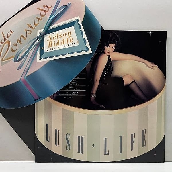 レコードメイン画像：Cut無し!美品! 特殊ジャケ USオリジナル LINDA RONSTADT Lush Life ('84 Asylum) 高音質 LP ヴォーカルファン必携のスタンダード集