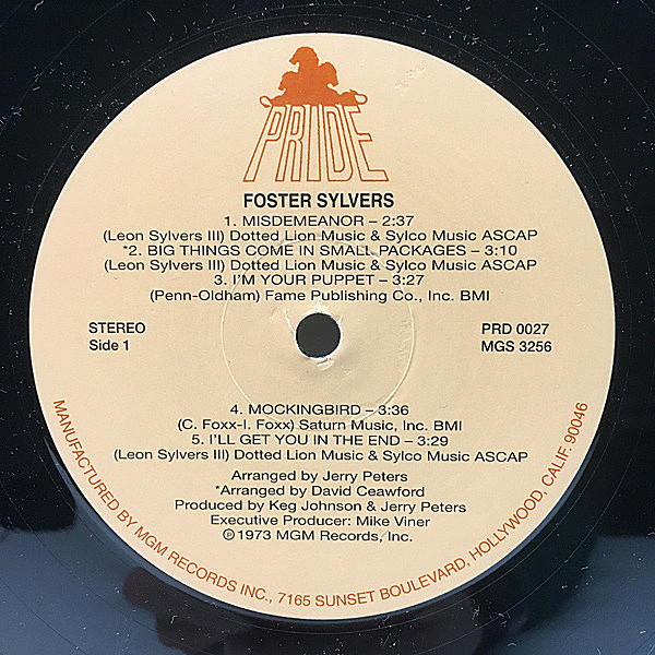 FOSTER SYLVERS / Same (LP) / Pride | WAXPEND RECORDS