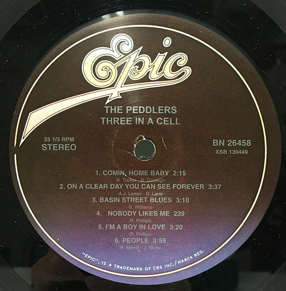 PEDDLERS / Three In A Cell (LP) / Epic | WAXPEND RECORDS