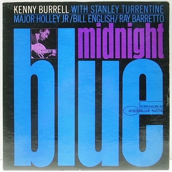 レコードメイン画像：激レア 両溝 MONO 完全オリジナル KENNY BURRELL Midnight Blue (Blue Note BLP 4123) NEWYORK RVG 耳あり