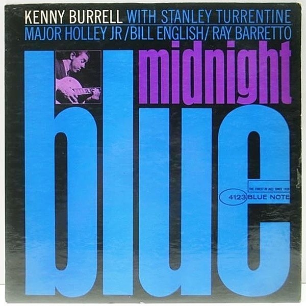 レコードメイン画像：激レア 両溝 MONO 完全オリジナル KENNY BURRELL Midnight Blue (Blue Note BLP 4123) NEWYORK RVG 耳あり