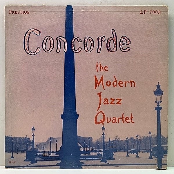 レコードメイン画像：USオリジナル NYC 手書きRVG ピンク背景 額縁ジャケット MODERN JAZZ QUARTET Concorde ('55 Prestige 7005) w/MILT JACKSON, JOHN LEWIS