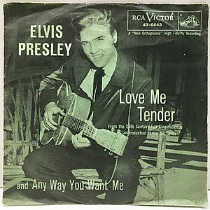 レコード画像：ELVIS PRESLEY / Love Me Tender / Anyway You Want Me