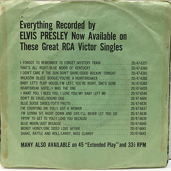ELVIS PRESLEY / Love Me Tender / Anyway You Want Me (7 ELVIS PRESLEY / Love Me Tender / Anyway You Want Me (7