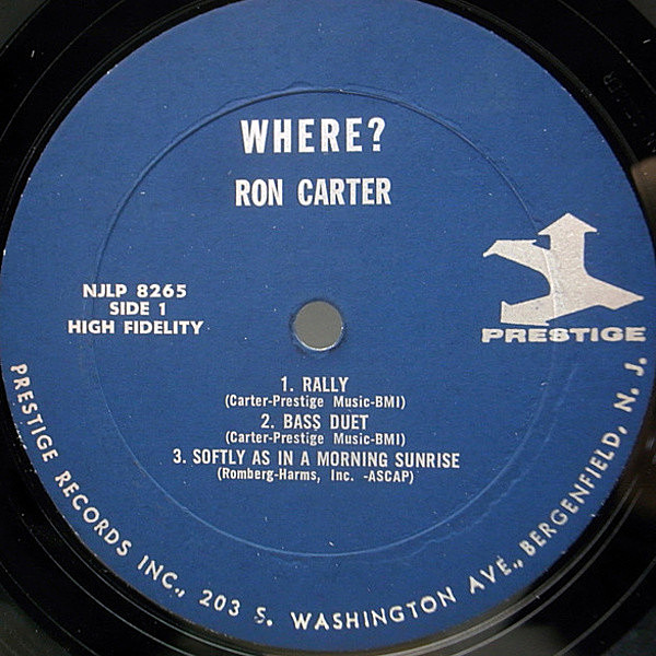 Ron Carter／Where LP mono ジャズ Ron Carter／Where LP mono ジャズ買う