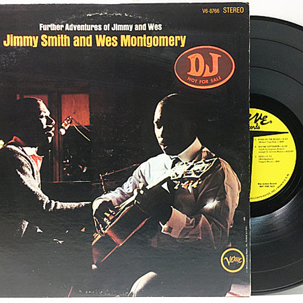 レコードメイン画像：レア・黄プロモ!! USオリジナル JIMMY SMITH & WES MONTGOMERY Further Adventures Of ～ (Verve V6-8766) ジミー＆ウェスの競演盤
