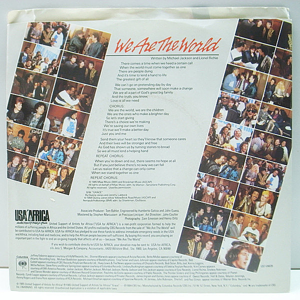 USA FOR AFRICA / We Are The World (7) / Columbia | WAXPEND RECORDS