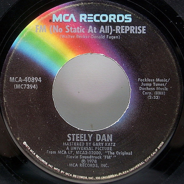 レコードメイン画像：【オリジナル・アルバム未収曲】米 7'' 原盤 USオリジナル STEELY DAN - FM (No Static At All) 78年 スティーリー・ダン Light Mellow AOR