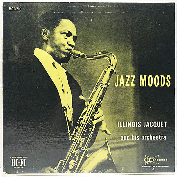 レコードメイン画像：レアな美盤!! Clef オリジナル ILLINOIS JACQUET Jazz Moods (Clef MG C-700) 優美な歌心でうっとり聴かすバラッドまで聴きどころたっぷり