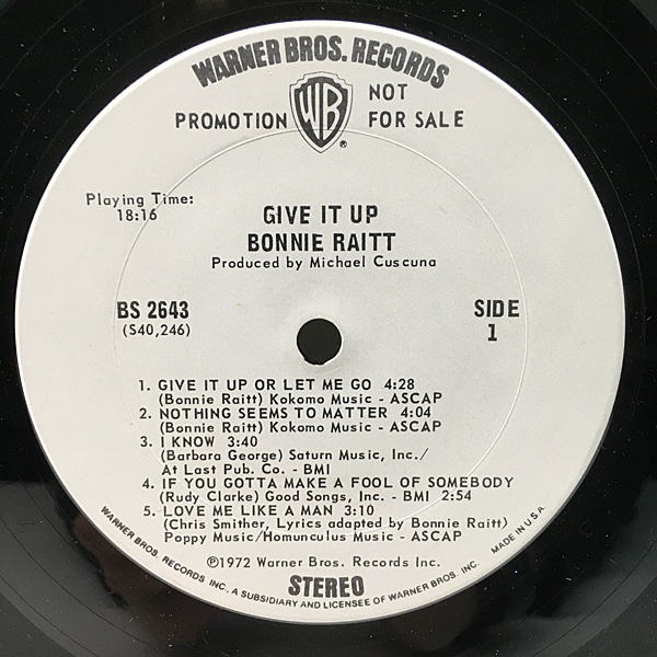 ギヴ・イット・アップ ボニー・レイット　国内盤 ギヴ・イット・アップ ボニー・レイット 国内盤
