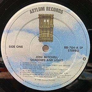 Joni Mitchell Shadows And Lightレコード新品未使用 91P4To3I1wL._UF1000,1000_QL80_.jpg