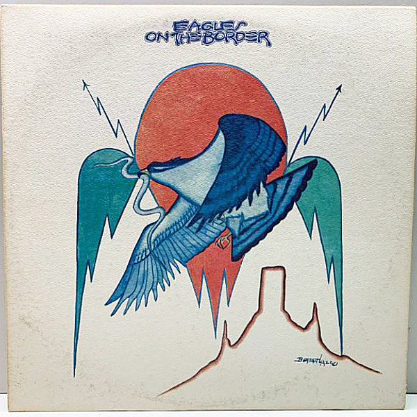 レコードメイン画像：美盤!! 初版 Wマーク無し 7E規格 雲ラベル USオリジナル EAGLES On The Border ('74 Asylum) イーグルス／オン・ザ・ボーダー 名盤 Lp