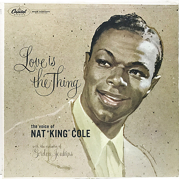 レコードメイン画像：レア!! MONO 初版 灰ラベル USオリジナル NAT KING COLE Love Is The Thing ('57 Capitol W 824) 米 初回 1stプレス モノラル LP