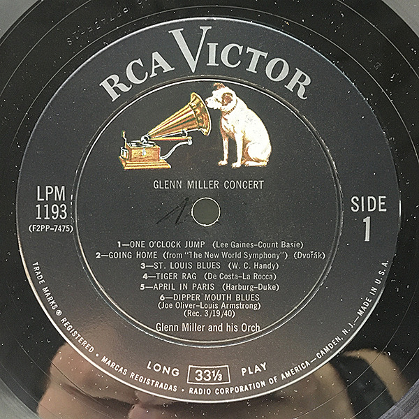 GLENN MILLER / Glenn Miller Concert (LP) / RCA Victor