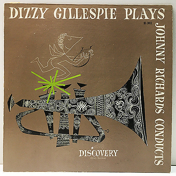 レコードメイン画像：10'' FLAT USオリジナル DIZZY GILLESPIE Dizzy Gillespie Plays & Johnny Richards Conducts (Discovery DL-3013) 深溝 MONO