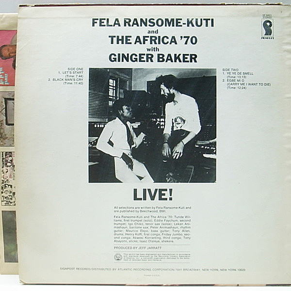 FELA KUTI / Live! (LP) / Signpost | WAXPEND RECORDS