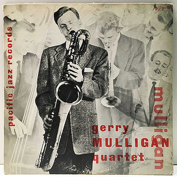 レコードメイン画像：10'' FLAT 米オリジナル GERRY MULLIGAN QUARTET ('53 Pacific Jazz PJ-5) CHET BAKERを迎えてのピアノレス・カルテット 大名盤